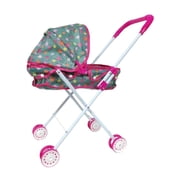 Siruishop Doll Stroller Accessory Simulation Pushchair Toy for Outside Role Play Party Star pattern