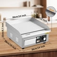thumbnail image 2 of BeesClover Stainless Steel Electric Griddle, 14 Inch 1500W Countertop Grill Features Non-Stick Cooking Surface and Precise Adjustable Temperature Control, Great for Indoor Use or Camping Trips, 2 of 7