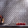 thumbnail image 5 of FASÄDE Lotus Decorative Vinyl Backsplash Panel in Crosshatch Silver (6X6 Inch Sample), 5 of 5