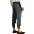 thumbnail image 3 of INSPIRE CHIC Pantalon Habillé Court Formel Uni à Double Plis pour Homme 34 Gris Foncé, 3 of 6