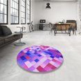 thumbnail image 4 of Ahgly Company Machine Washable Indoor Rectangle Transitional Violet Purple Area Rugs, 8' x 10', 4 of 7