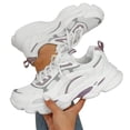 thumbnail image 3 of XIAQUJ Chaussures de Course à Lacets pour Femmes Chaussures de Sport Espadrilles Blanches Espadrilles Mode pour Femmes Violet 6.5(37), 3 of 8