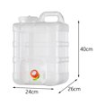 thumbnail image 3 of koolsoo Contenants de Stockage d'Eau Potable Réservoir de Stockage d'Eau d'Urgence avec Robinet Eau 20 L, 3 of 9