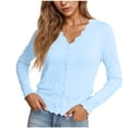 thumbnail image 4 of Erwazi Cardigan Sweaters for Women Fall Trendy Button Down Open Front Lightweight Cardigans, 4 of 7