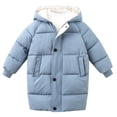 thumbnail image 1 of FAOWME Girls Down Jacket With Thick Quilted For Winter Mid-Length Coat Sky Blue 7-8 Years, 1 of 6