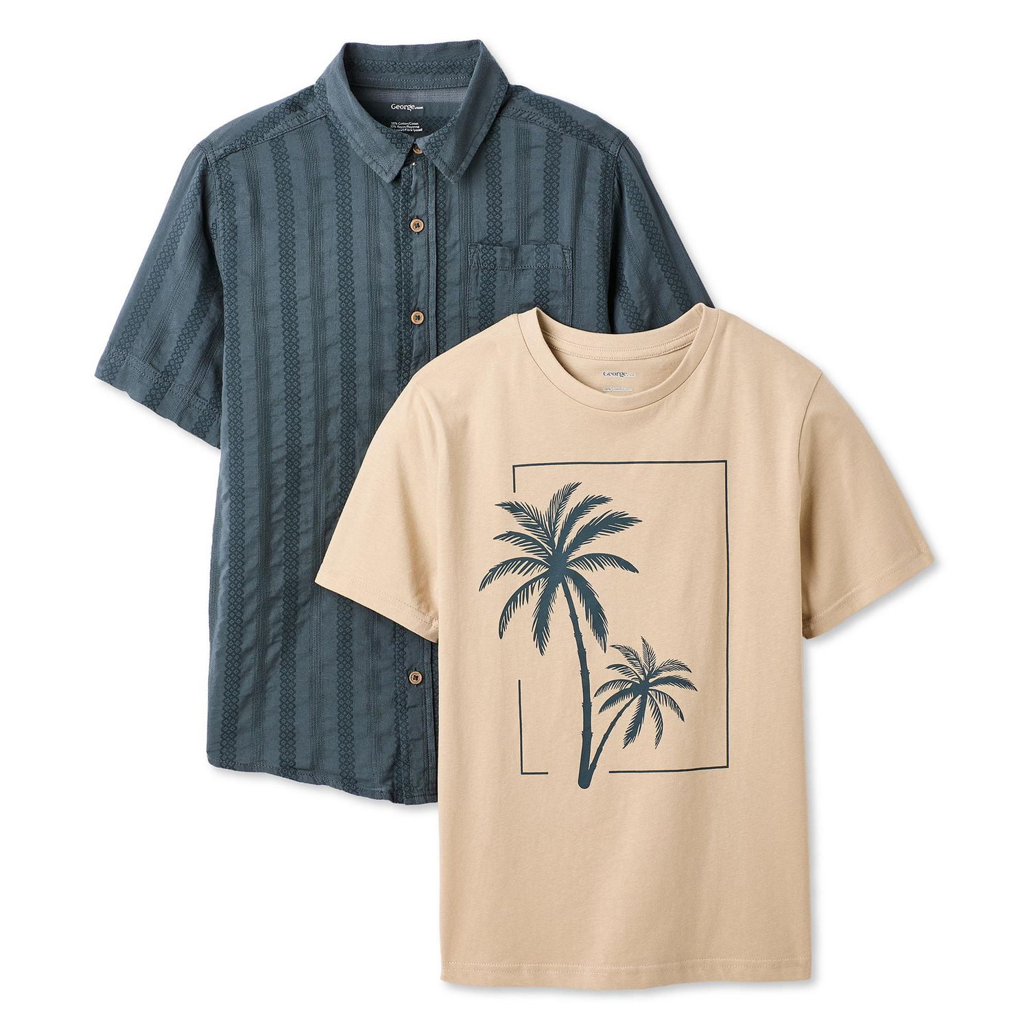 George Boys' Two Piece Woven Shirt Set