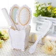 thumbnail image 1 of TopLLC 5pcs Vanity Mirror Comb Set Plastic Wallet Massage Kit Plastic Mirror Travel Mirror Straightening Brush Hand Hair Comb Hair Brush Comb Detangling Hair Comb Mirror combs combination, 1 of 9