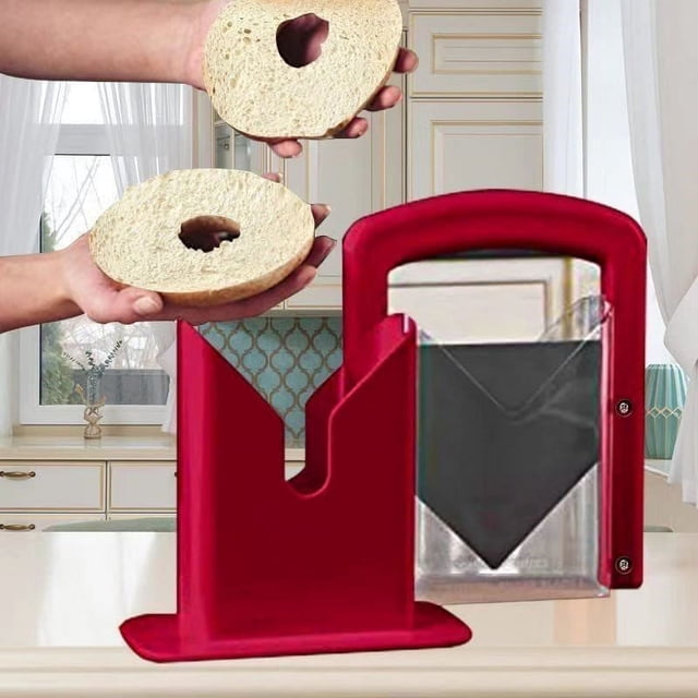 Antqov Portable Removable Bread Bagel Slicers Bagel Cutter Every Toaster