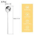 thumbnail image 2 of Unique Bargains 8Pack 5' Stainless Steel Espresso Spoons Mini Coffee Spoon Teaspoon, Silver, 2 of 4
