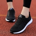 thumbnail image 4 of Kcodviy Femmes Maille Uni Antidérapant Espadrilles Compensées pour Femmes Chaussure à Lacets Espadrilles Espadrilles Décontractées Chaussures Femmes Chaussure Étudiant Chaussure de Course, 4 of 8