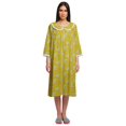 thumbnail image 1 of Moomaya Robe de Nuit d'Allaitement en Coton à Col Rond Imprimée pour Femmes, 1 of 6