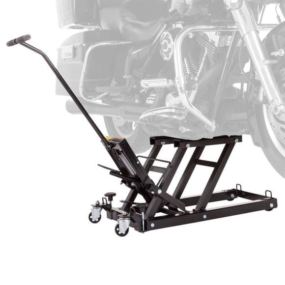 Black Widow Motorcycle and ATV Hydraulic Lift Jack Stand up to 1500 Pounds, Black