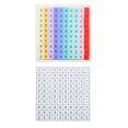 thumbnail image 2 of Esquirla Wooden Math Board Toy Counting Math Table Board Game for Travel Outdoor Home Hundred Board, 2 of 8