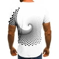 thumbnail image 4 of Fridja T-Shirt à Imprimé pour Homme Été Décontracté Grande Taille Manches Courtes Col Rond T-Shirt à Imprimé 3D Haut Graphique Abstrait Fantaisie pour Cyclisme Jogging (Blanc, 3TG) (Blanc, 3TG), 4 of 4