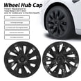 thumbnail image 3 of 4 Pcs Wheel Hub  for  Model 3 2017-2023, 18in Wheel Hub Full Wrap Rim Cover Trim Protector, Cool Sporty Wheel Hub  Replacement, 3 of 8