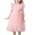 thumbnail image 1 of Yanlir Robe Fleurie pour Enfants – Robe Mi-Mollet Sans Manches à Col Rond Style Ferme Européen pour Filles, pour des Tenues Confortables et Élégantes 1-9 Ans (Rose, 3-5 Ans), 1 of 2