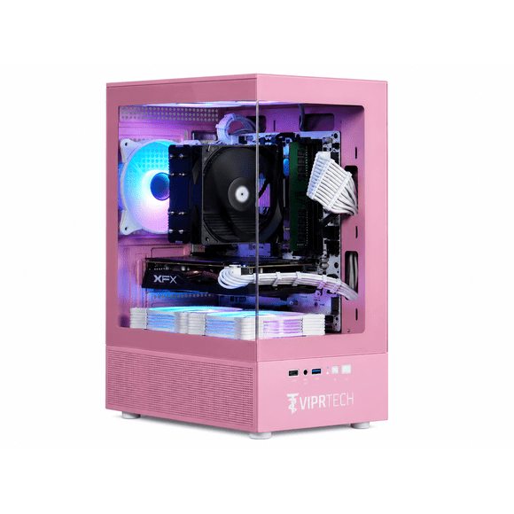 ViprTech Stryker Gaming PC - AMD Ryzen 7 (4.4GHz), RX 580 8GB, 16GB DDR4, 512GB SSD, Desktop, Icon Pink