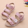 thumbnail image 2 of Kcodviy Summer Kids Children Sandals Toddler Leather Sandals Big Flower Girls Flat Girls Jelly Sandals Pricness Shoes, 2 of 6