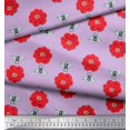 thumbnail image 3 of Soimoi Moss Georgette Fabric Floral & Bee Insects Print Sewing Fabric Yard 42 Inch Wide, 3 of 3