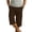 Brown, variant on cfhntfmh Men's Long Cargo Shorts Below Knee Length 3/4 Pants Casual Loose Fit Chino Shorts with Multi-pockets