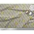 thumbnail image 2 of Soimoi Purple Rayon Fabric Cactus & Stripe Decor Fabric Printed Yard 42 Inch Wide, 2 of 5