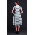 thumbnail image 2 of Bimba Robe Midi Évasée d'Été Sans Manches à Imprimé Floral Décontractée pour Femmes Ikat Shibori Bleue - Xxx-Grand, 2 of 6