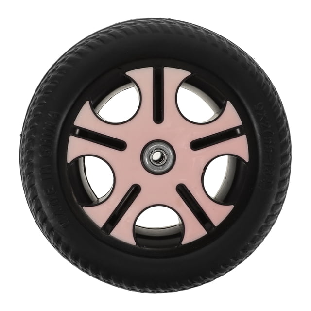 1Set Pink Plastic Scooter Wheel NonSkid AntiWear Easy to Install for Children Scooter Riding 7.7X7.7X2.0In