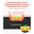 thumbnail image 2 of KFFKFF 4-Piece Torpedo Level, 48/24/16/10 Inch Box Levels Set, Fluorescent Light Up Bubble Vials Ruler for 45/90/180 Degree, Aluminum Alloy Magnetic Leveler Tool, 2 of 9
