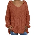 thumbnail image 2 of RKSTN Sweaters for Women Fashion Loose Large Size Color Hood Long Sleeves Sweater Tops Fall Sweaters, 2 of 7