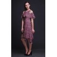 thumbnail image 4 of Bimba Robe Tunique Évasée à Manches Flottantes à Épaules Dénudées Imprimé Floral Rose - Moyen, 4 of 6
