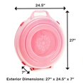 thumbnail image 3 of Homz Boîte de Rangement en Plastique pour Couronne des Fêtes avec Couvercle Transparent (jusqu'à 24 Pouces de Diamètre), Rouge (Lot de 3), 3 of 5