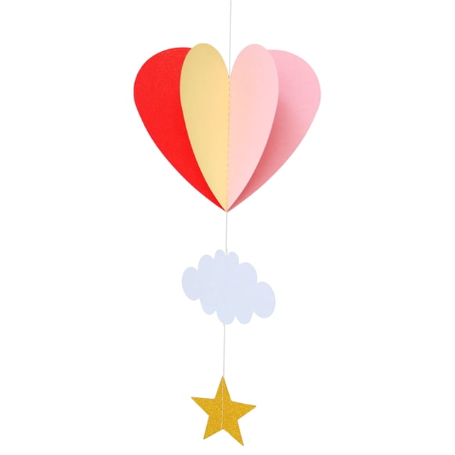 serony Hot air balloon paper string flower flag+55cm 21 inch