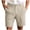 Khaki, variant on Men's Shorts Clearance Sale! Men's Cotton Linen Shorts Solid Color Casual Pocket Half Shorts Button Zipper Dress Pants with Pockets