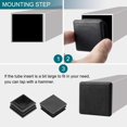 thumbnail image 4 of Unique Bargains Plastic Plug End Caps 38mm x 38mm Square Furniture Table Chair Legs 16Pcs, 4 of 5