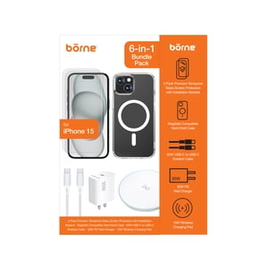 Borne 6-in-1 iPhone 15 Accessoires Pack pour téléphones mobiles