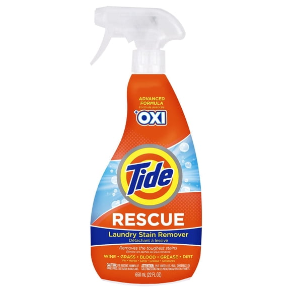 Tide Rescue Plus Oxi Laundry Stain Remover and Carpet Cleaning Spray and Wash, Spot Cleaner 650ml