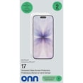 thumbnail image 3 of Onn 2-Pack Premium Scratch-and Impact-Absorbing Tempered Glass Screen Protectors for iPhone 17, 3 of 5