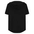 thumbnail image 4 of Timegard Womens Tops V Neck Short Sleeve Drawstring Hoodies Pullover Tee Comfy Summer Casual Tunic Tops, 4 of 5