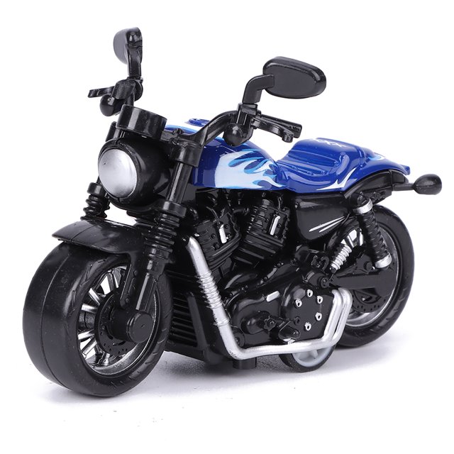 Pull Back Toy Motorbike, Collectible Alloy Model Car Simple Operation For Children For Perfect Gift Red,Blue,Orange
