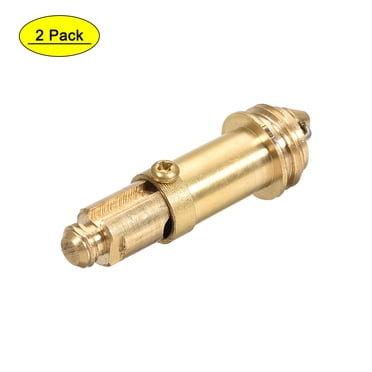 Unique Bargains Pop Up Bolt, Basin Bath Sink Drain Waste Click Clack Brass Push Spring Plug 2Pcs