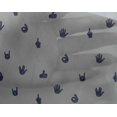 thumbnail image 3 of oneOone Georgette Viscose Fabric Finger Sign Symbol Print Fabric by The Yard 42 Inch Wide, 3 of 4