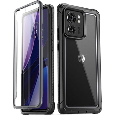Poetic Guardian Étui pour Motorola Moto Edge 2023 [Pas pour la Version 2022], Étui Intégrale avec Protecteur d'Écran Intégré, Noir/transparent