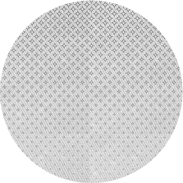 Ahgly Company Tapis Rond Lavable en Machine Intérieur Transitionnel Gris Platine, 7 Pieds Rond