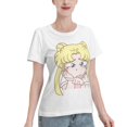 thumbnail image 2 of Women's Basic Short Sleeve T-Shirt Sailor Moon Q Edition Tsukiha, 2 of 6