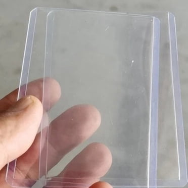 100Pcs Holder Toploaders and Clear Sleeves for Collectible Trading Basketball Sports Cards 35PT Rigid Plastic