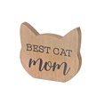 thumbnail image 1 of Signe De Tête De Chat En Bois Meilleur Chat Maman, 1 of 3