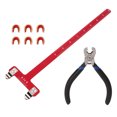 thumbnail image 4 of Bow String Nocking Points  Set, T Ruler Nocking Buckle  Kit Lightweight Buckle Point Positioning  For Composite Bow Black,Red, 4 of 8