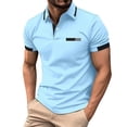 thumbnail image 4 of Hauts à Manches Longues pour Hommes Quatre Saisons Design Mode Décontracté Col à Revers Bouton Poche, 4 of 4