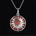 thumbnail image 1 of Pendentif Perles Plates Cristal Cristal Argent Couleur Collier Femmes Hommes, 1 of 6