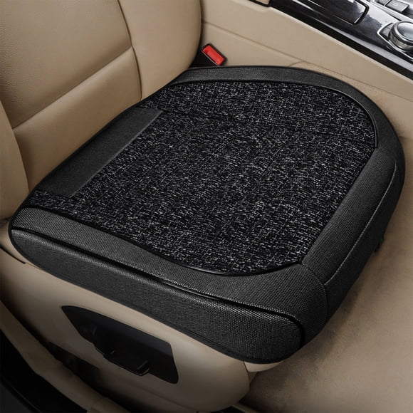 Fridja Coussin de Siège Rehausseur de Voiture Rehaussant la Hauteur, Tapis Rehausseur Portable et Respirant Entièrement Fermé en Cuir, Coussinet de Siège de Voiture à Élévation d'Angle pour Voiture, Bureau, Maison, 18.11x18.11 Po (Noir)